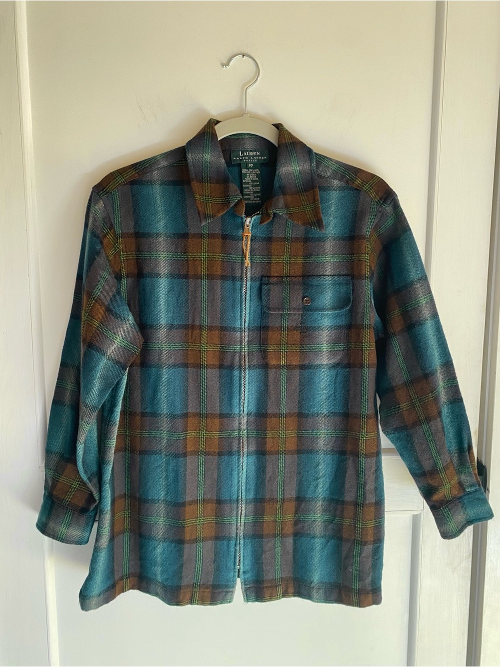 Women’s Lauren Ralph Lauren Wool Plaid Zip-Up